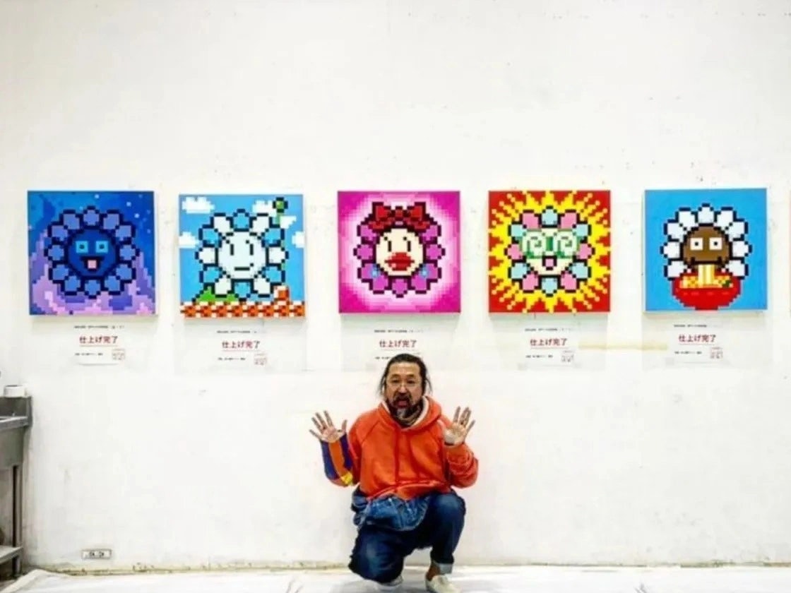 takashi murakami launches first-ever NFT — 108 variations of his signature  flowers