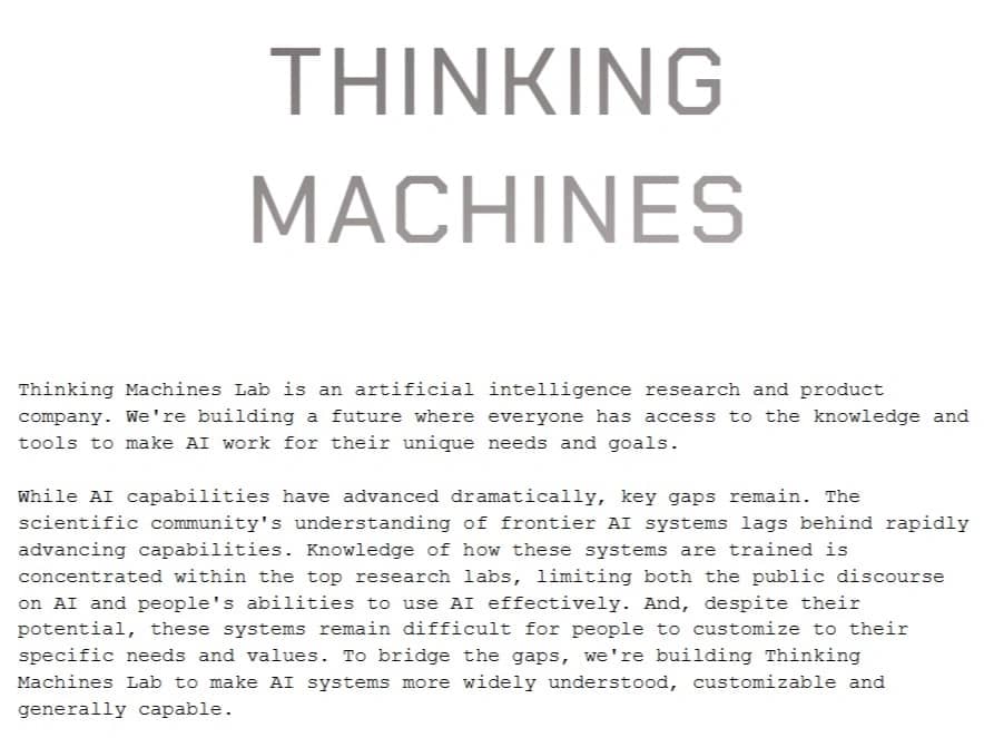 Thinking Machines Lab