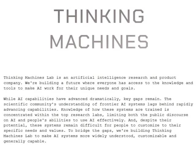 Thinking Machines Lab